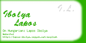 ibolya lapos business card